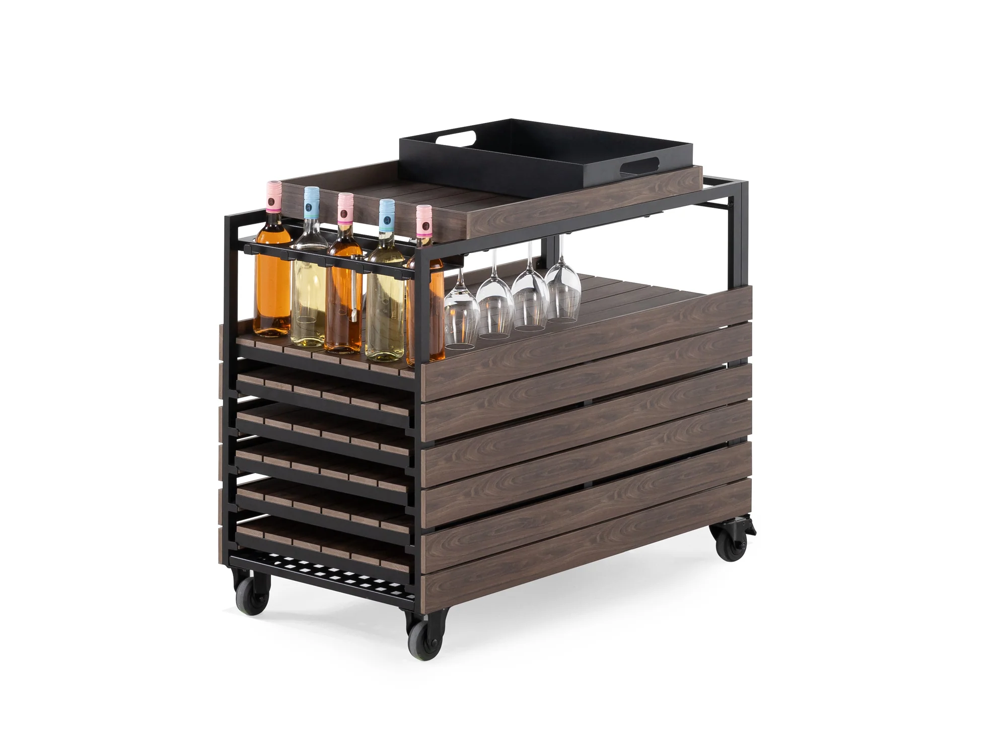 Transformer Outdoor Bar Cart - Panel Storage - Image 11
