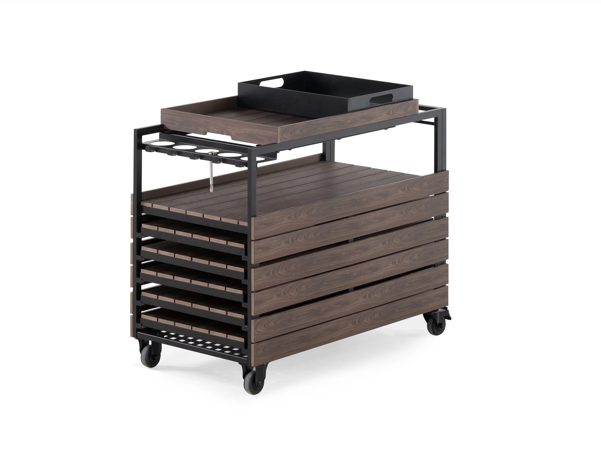 Transformer Outdoor Bar Cart - Panel Storage - Image 12