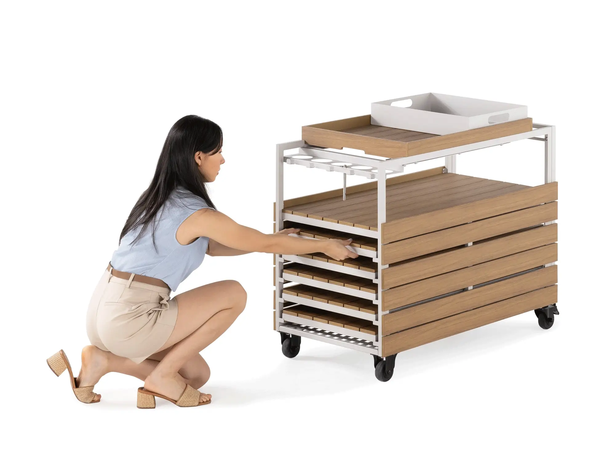 Transformer Outdoor Bar Cart - Panel Storage - Image 18