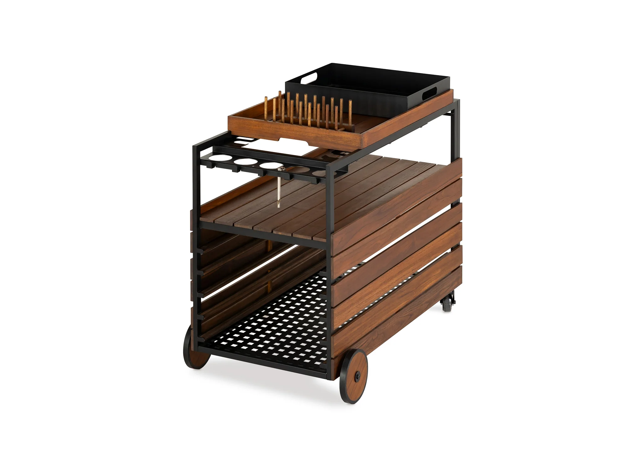 Transformer Outdoor Bar Cart - Panel Storage - Image 13