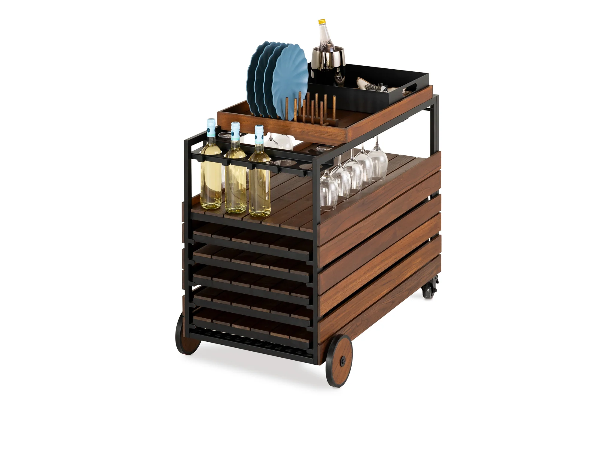 Transformer Outdoor Bar Cart - Panel Storage - Image 14