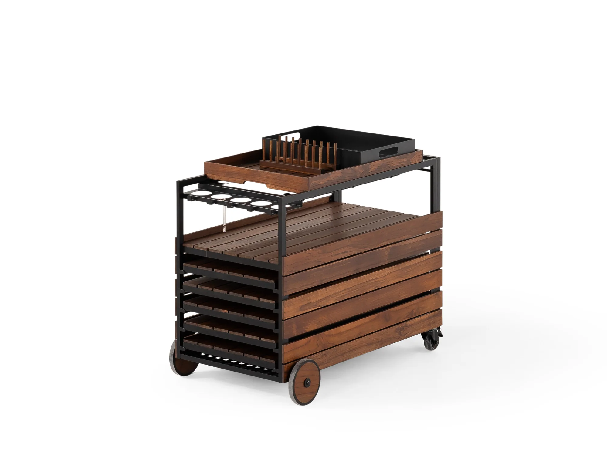 Transformer Outdoor Bar Cart - Panel Storage - Image 15