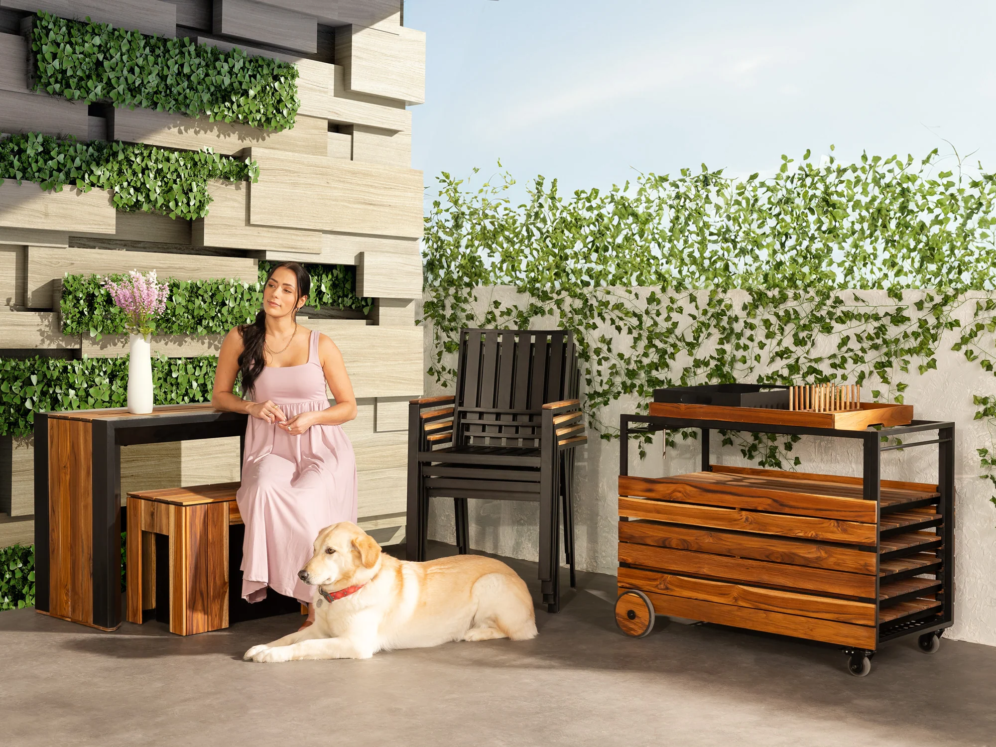 Transformer Outdoor Bar Cart - Panel Storage - Image 26