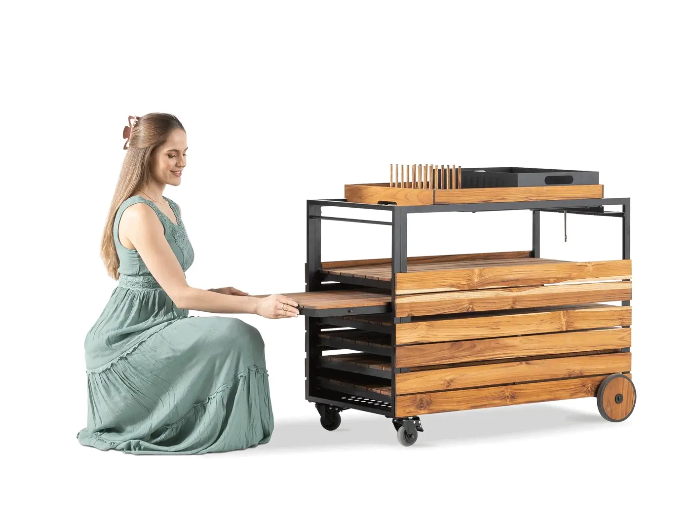 Transformer Outdoor Bar Cart - Panel Storage - Image 29
