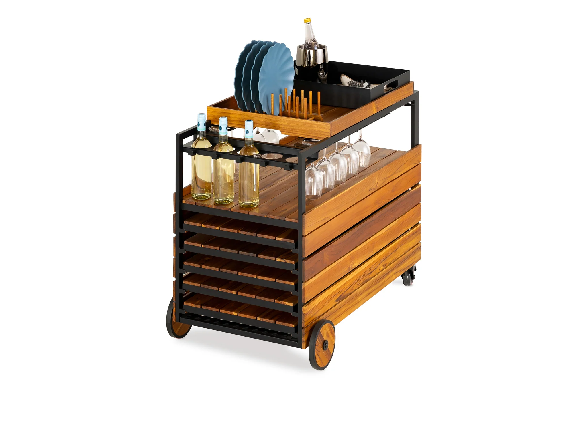 Transformer Outdoor Bar Cart - Panel Storage - Image 39